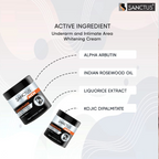 SANCTUS Underarm & Intimate Area Whitening Cream For Men | Grocsy