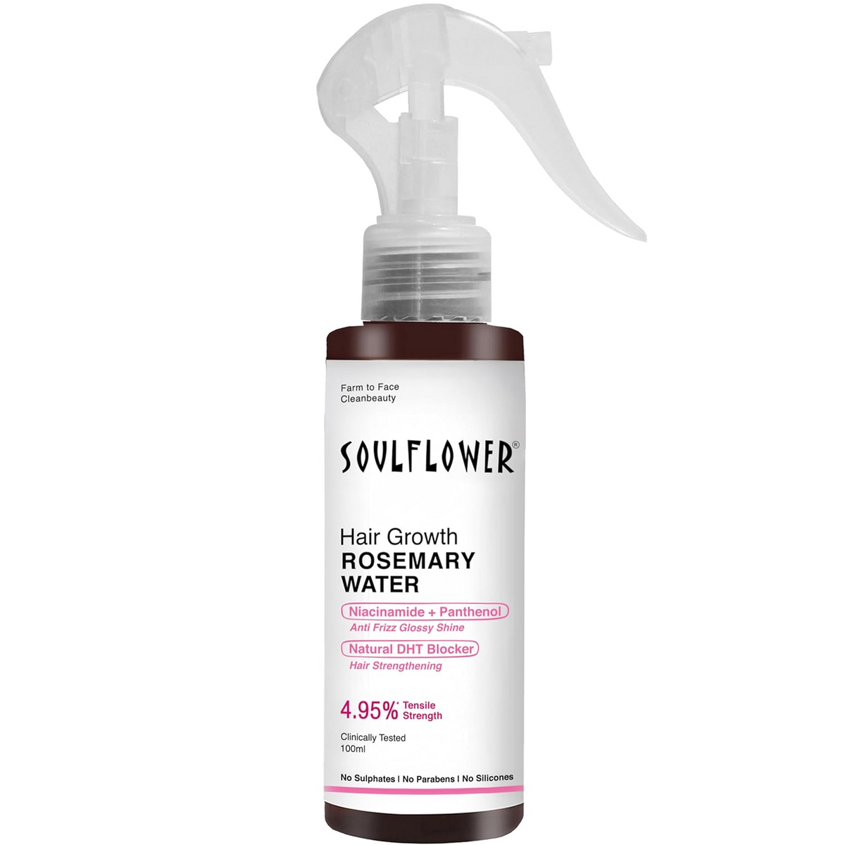 Soulflower Rosemary Water Spray with Mint For Hair growth, Hair fall control, Scalp health, Hair damage protection, Anti frizz | Grocsy