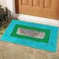 Cotton Blend Diana Door Mat/Bath Mat - Blue Color | Grocsy