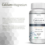 Vokin Biotech Calcium with Magnesium, Vitamin D3 & Vitamin K2- Mk-7 - Support Bone Health- 572mg | Grocsy