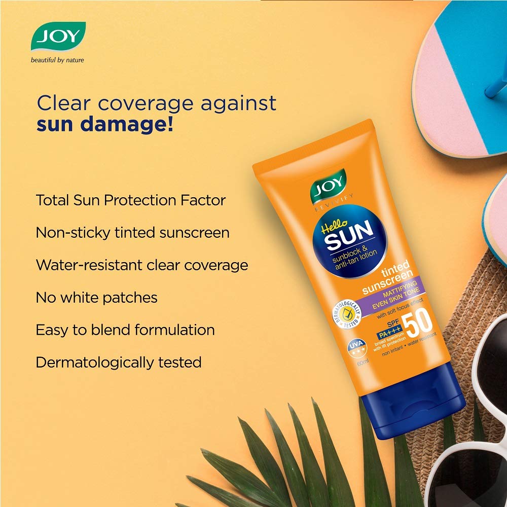 Joy Revivify Hello Sun Sunblock & Anti-tan Lotion (SPF 50 PA+++) | Grocsy