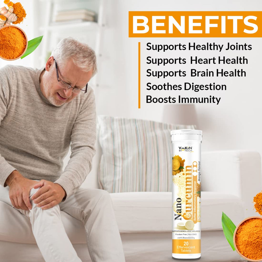 Vokin Biotech Natural Turmeric Curcumin Extract Tablets | Grocsy