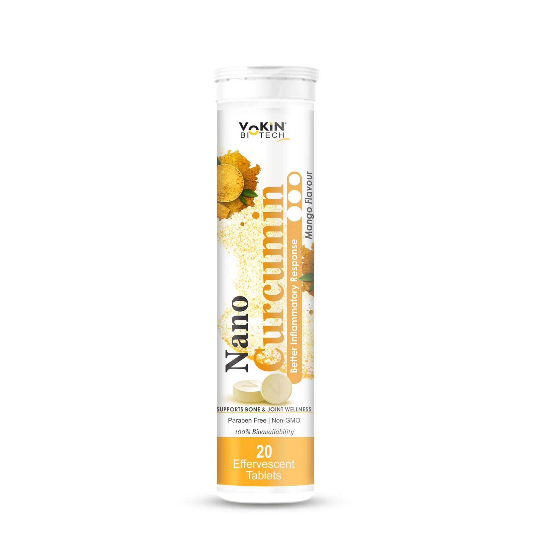 Vokin Biotech Natural Turmeric Curcumin Extract Tablets | Grocsy