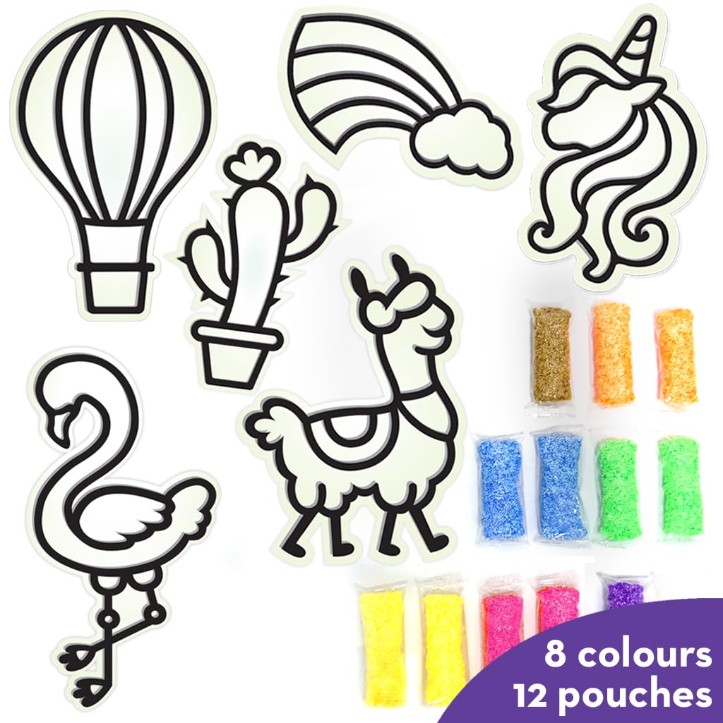 Imagimake Clay Stickers: Wonderland | No Mess Air Dry Foam Clay for Kids, 12 Clay Pouches, 8 Colors, 6 Unique DIY Stickers | Craft Supplies, Travel Toys | Birthday Gifts for Kids Ages 3 4 5 6 7 8 | Grocsy
