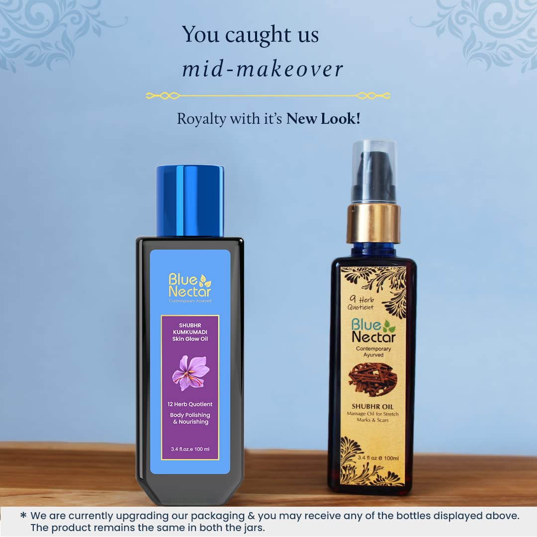 Blue Nectar Shubhr Massage Oil for Stretch Marks Scars | Grocsy