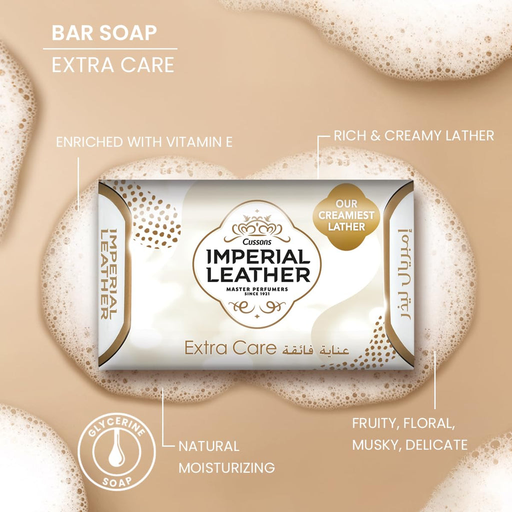 Cussons Imperial Leather Extra Care Soap Luxuriously Rich With Vitamin E | Grocsy