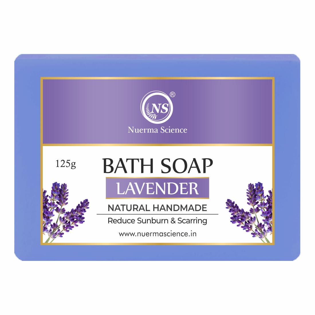 Nuerma Science Lavender Bath Soap | reduce sunburn & scarring | Grocsy