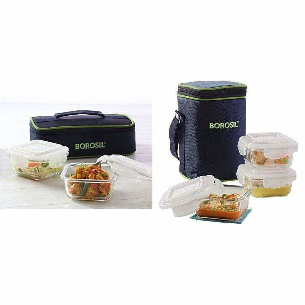 Glass Tiffin Set, 320ml, Set of 2 | Grocsy