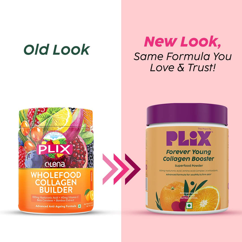 PLIX The Plant Fix Wholefood Collagen Builder Powder for Skin - Orange | Grocsy