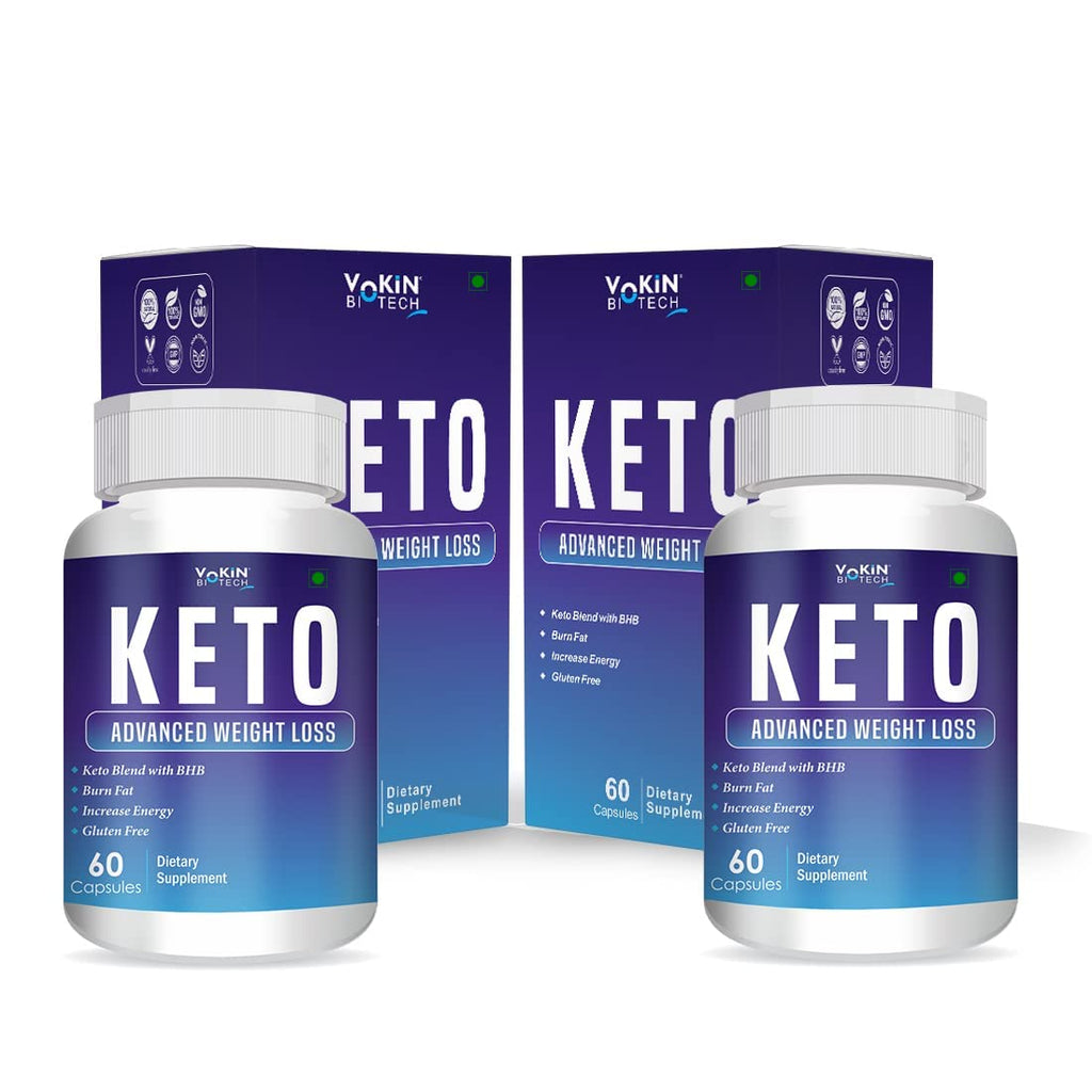 Vokin Biotech Keto Capsules Ultra Weight Loss Fat Burner Supplement with (Green Tea + Garcinia Cambogia + Green Coffee) Extract Capsules | Grocsy