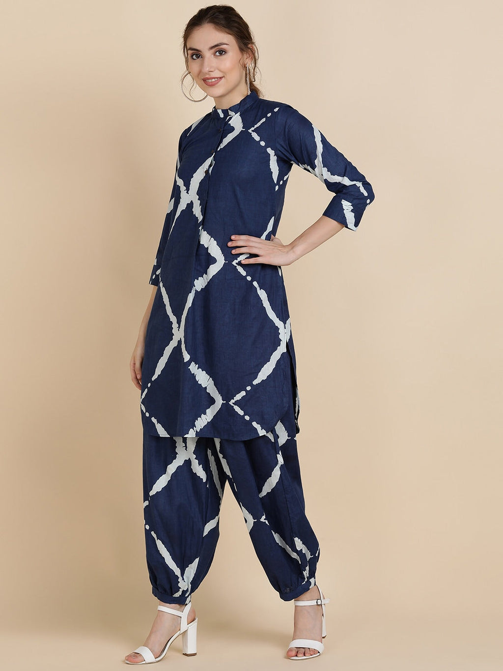 Sangria Dyed Pure Cotton Kurta With Salwar | Grocsy