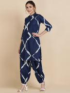 Sangria Dyed Pure Cotton Kurta With Salwar | Grocsy