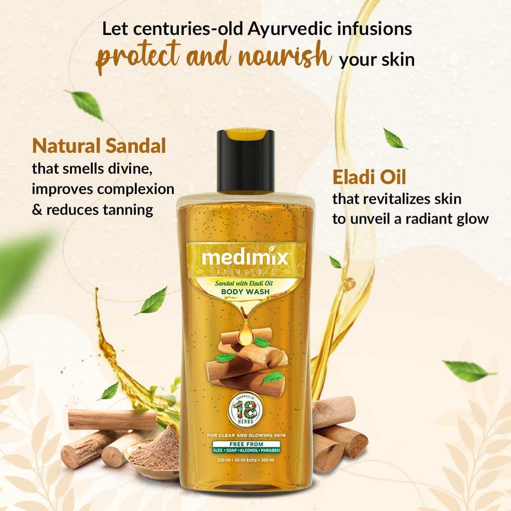 Medimix Ayurvedic Sandal Body Wash With Eladi Oil | Grocsy