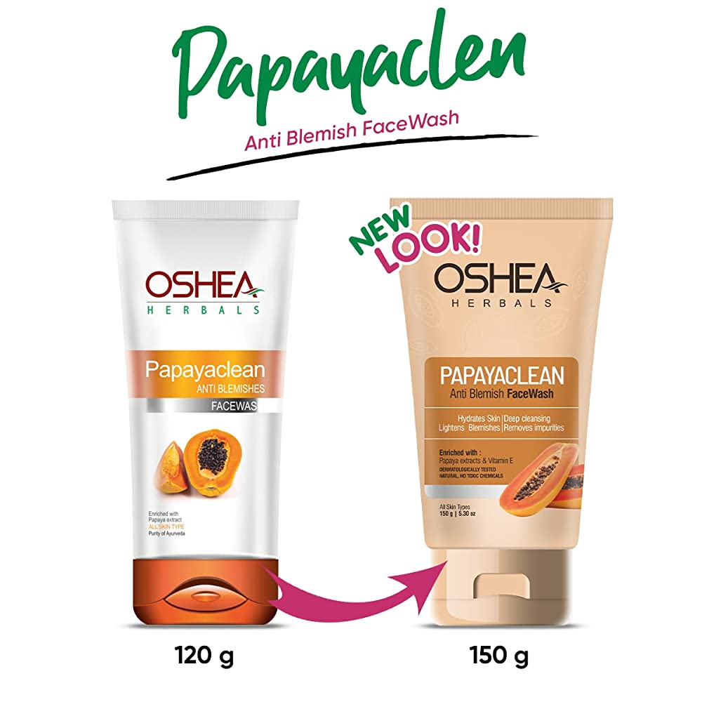 Oshea Herbals Papayaclean Anti Blemish Face Wash | Grocsy