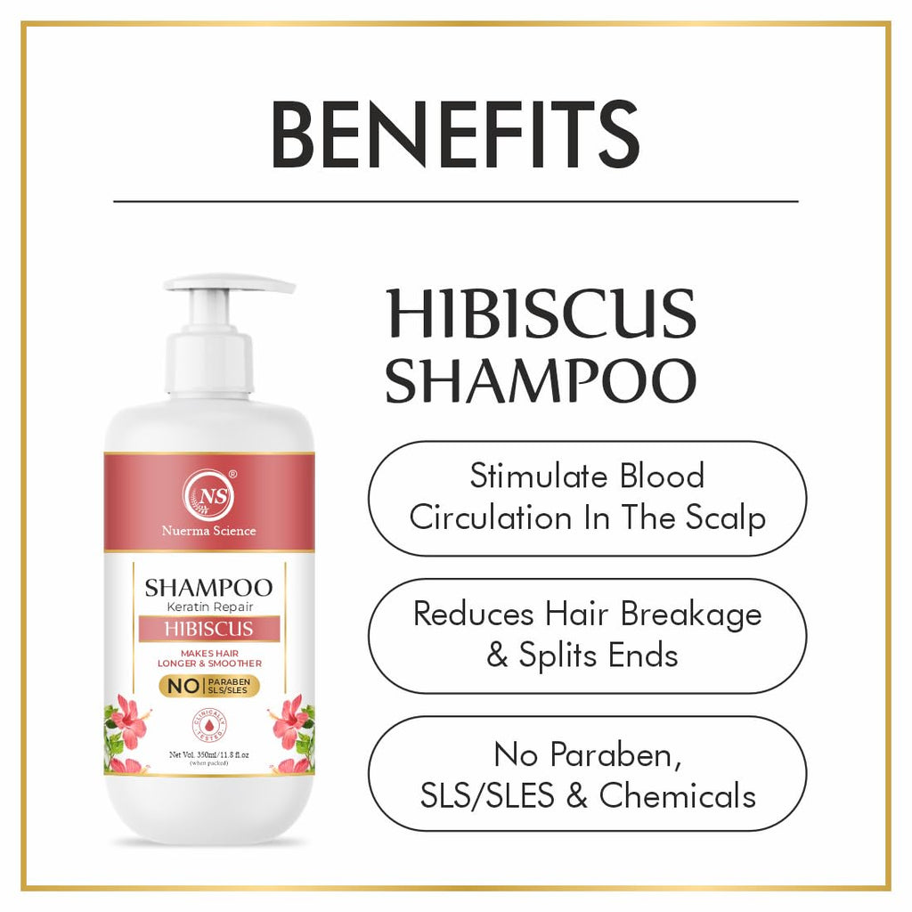 Nuerma Science Hibiscus Hair Shampoo with Keratin Repair (SLS Free) | Grocsy