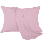 Ambra Linens Ultra Soft Pillow Protectors 300TC Set of 2 Breathable Pillow Covers-Pink | Grocsy