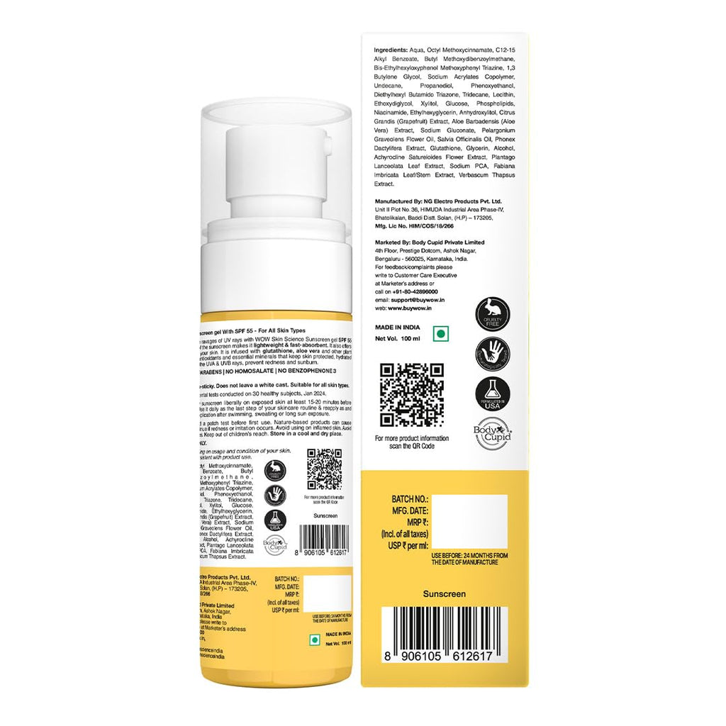 Wow Skin Science Sunscreen Matte Finish - SPF 55 PA++ | Grocsy