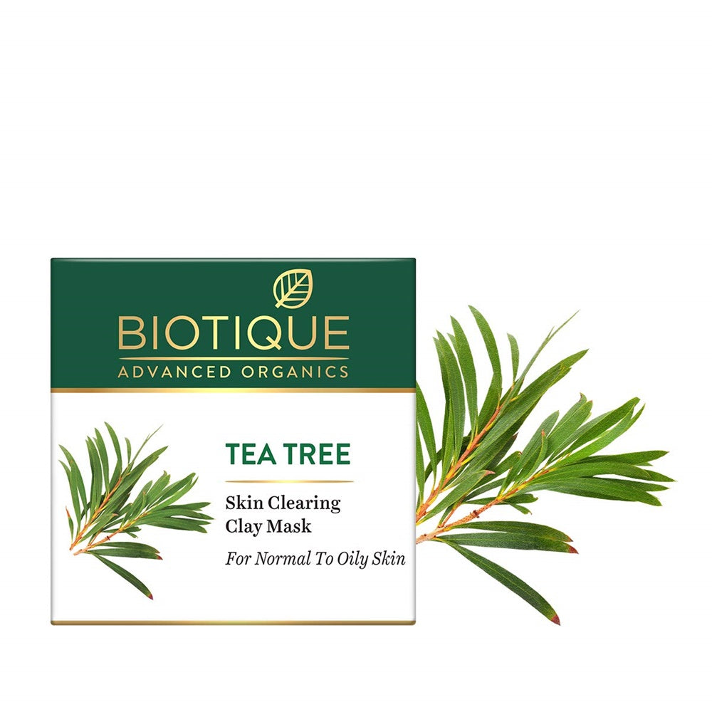 Biotique Advanced Organics Tea Tree Skin Clearing Clay Mask | Grocsy
