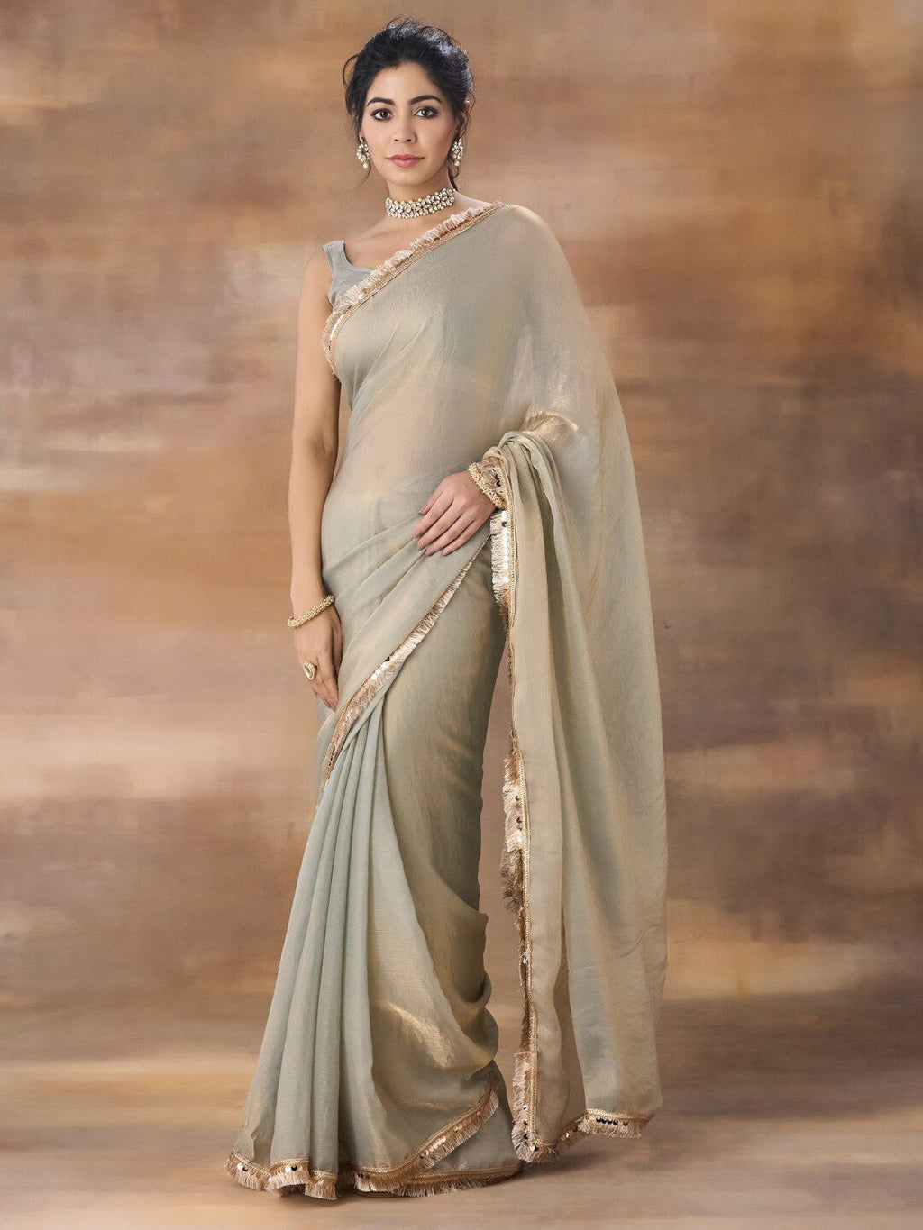 kasee Silk Embellished Saree | Grocsy
