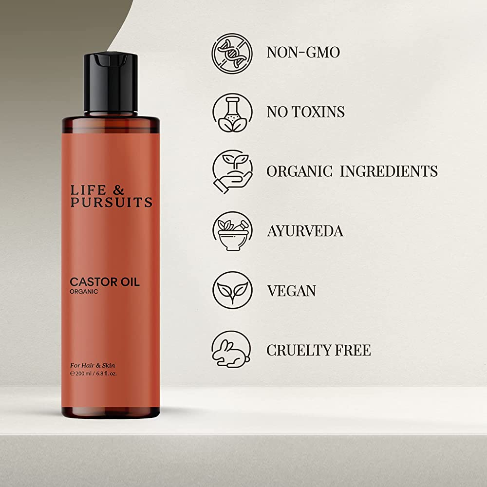Life and Pursuits Organic Castor Oil For Hair Growth & Skin | Grocsy