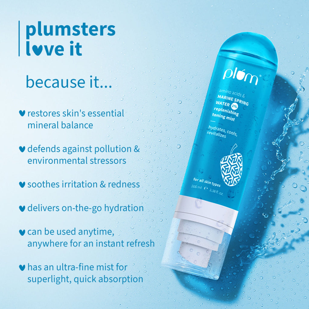 Plum 1% Marine Spring Water Replenishing Toning Mist | Grocsy