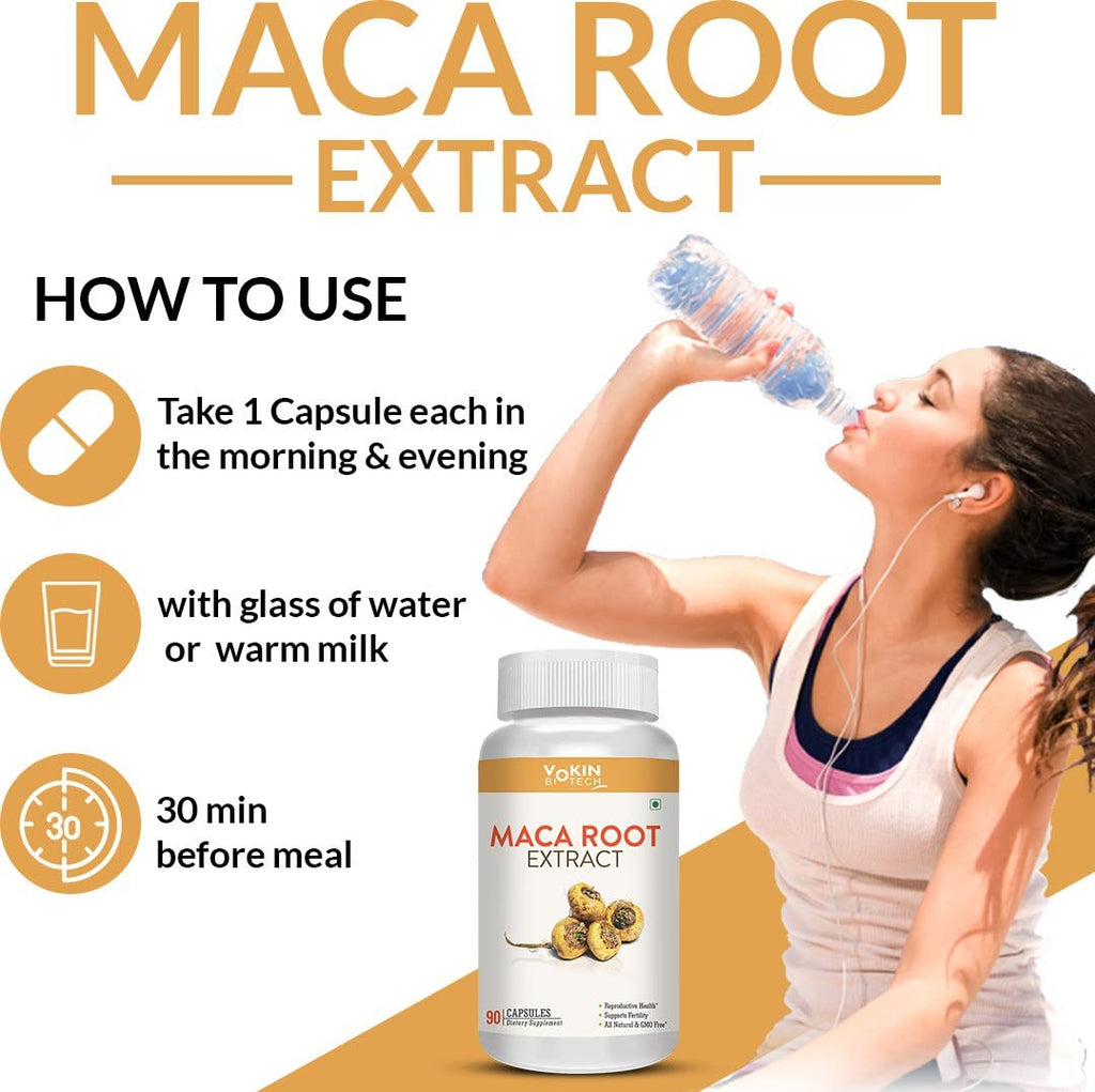 Vokin Biotech Maca Root Extract 800mg For Energy, Strength & Reproductive Health | Grocsy