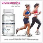 Vokin Biotech Glucosamine 1000mg, MSM 500mg & Chondroitin 500mg Support Joint Pain & Joint Strength (Glucosamine) | Grocsy