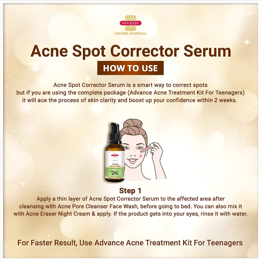 Inveda Teen's Care Acne Spot Corrector Serum | Grocsy