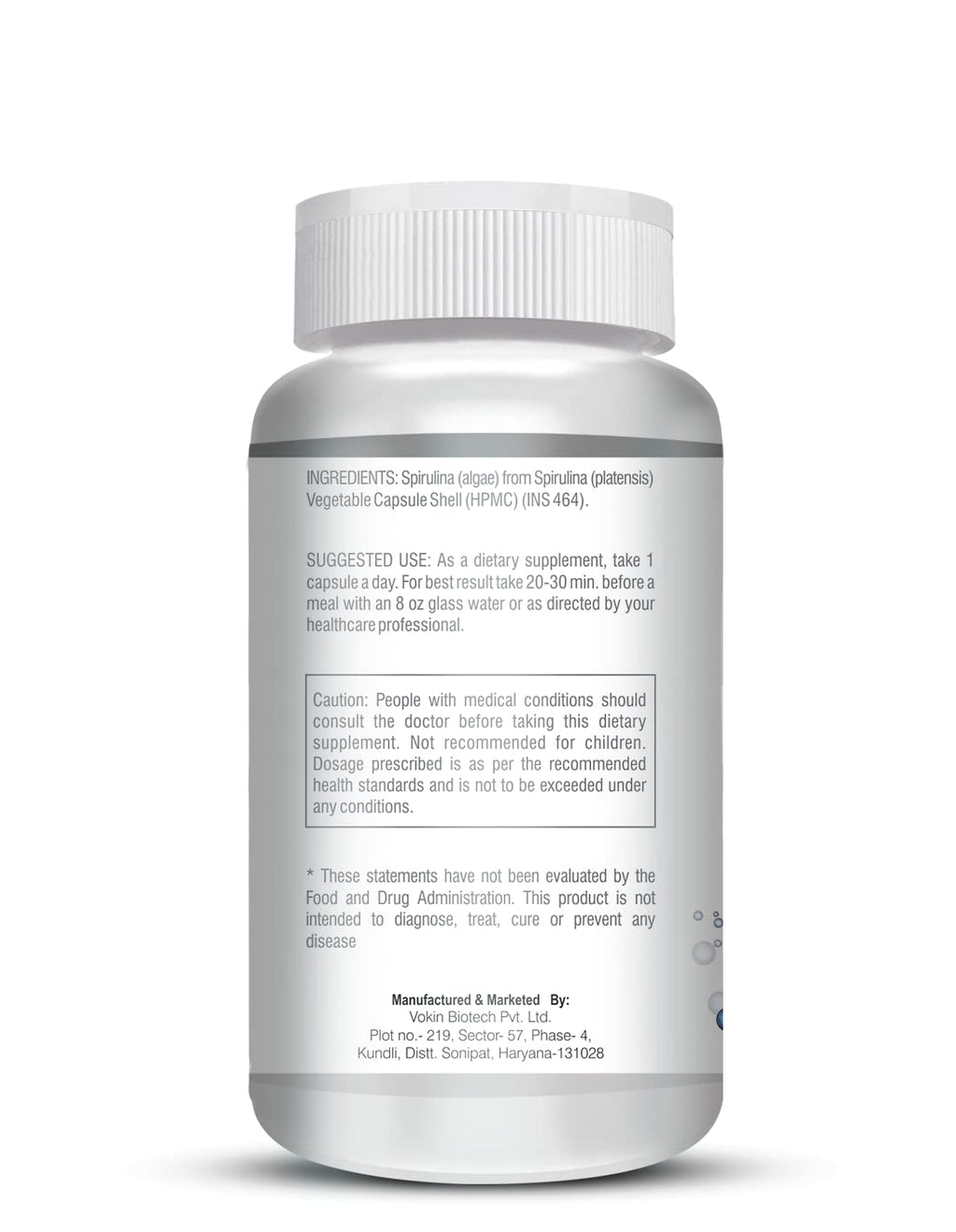 Vokin Biotech Spirulina- Support Heart Health and Liver Health -800mg | Grocsy