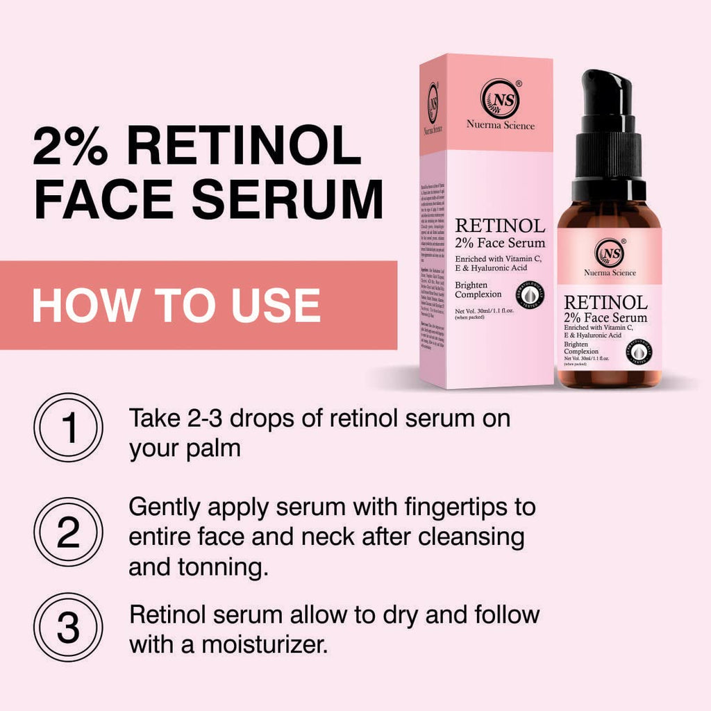 Nuerma Science 2% Retinol Face Serum | Refine, Renew, Restore | Grocsy
