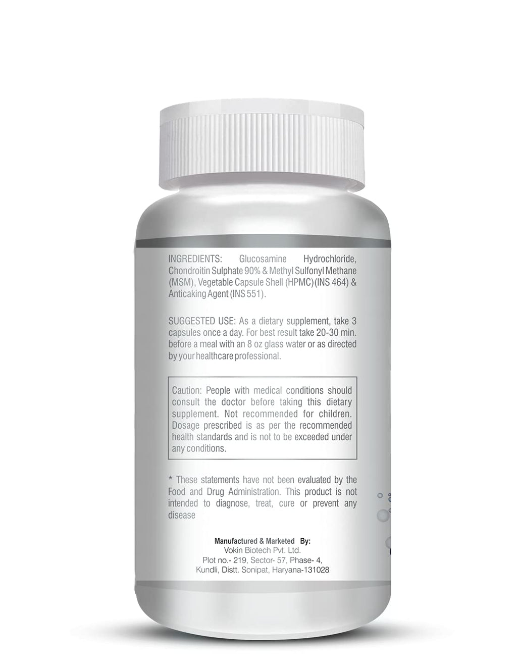 Vokin Biotech Glucosamine 1000mg, MSM 500mg & Chondroitin 500mg Support Joint Pain & Joint Strength (Glucosamine) | Grocsy