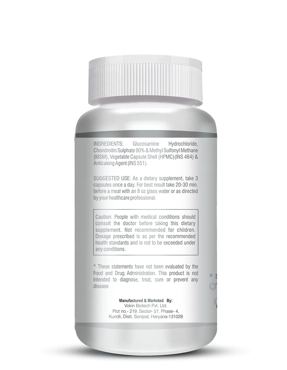 Vokin Biotech Glucosamine 1000mg, MSM 500mg & Chondroitin 500mg Support Joint Pain & Joint Strength (Glucosamine) | Grocsy