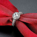 Crystal Royal Queen Sterling Silver Plated Ring | Grocsy