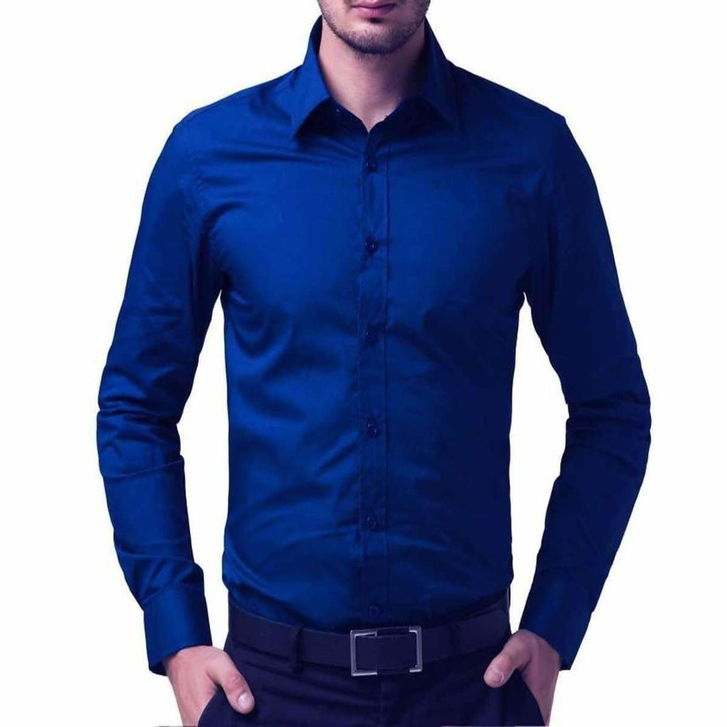 Men's Cotton Solid Full Sleeve Shirts | Grocsy