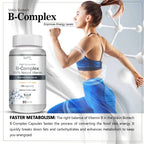 Vokin Biotech 100% Natural Vitamin B-Complex Capsules | Grocsy