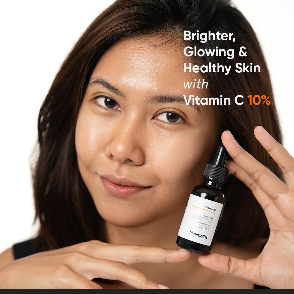 Minimalist 10% Vitamin C Face Serum For Glowing Skin | Grocsy