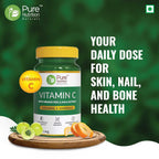 Pure Nutrition Vitamin C with Orange Peel & Amla Extract Veg Tablets | Grocsy
