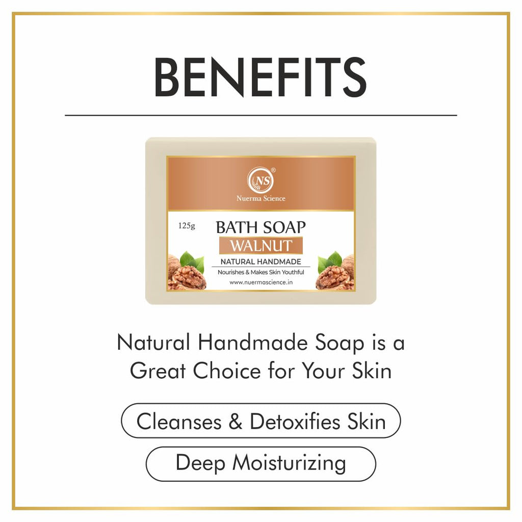 Nuerma Science Walnut Bath Soap | Nourishes & Makes Skin Youthful | Grocsy