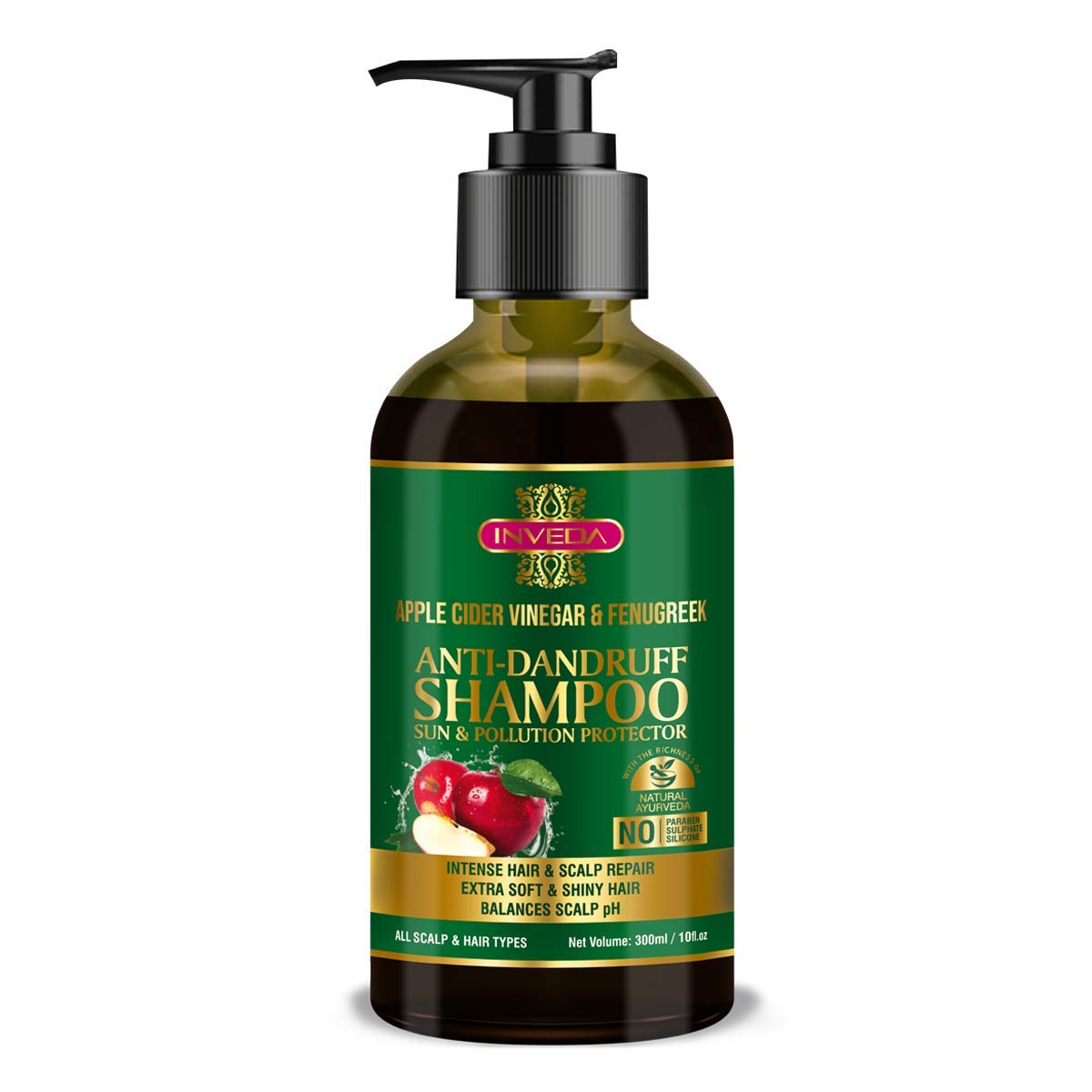Inveda Apple Cider Vinegar And Fenugreek Anti-Dandruff Shampoo | Grocsy