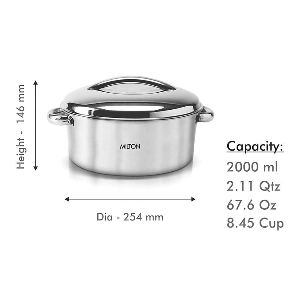 Milton Thermosteel Excel 2000 Casserole | Grocsy