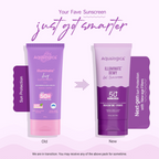Aqualogica Illuminate+ Dewy Sunscreen SPF 50+ PA++++ with Wild Berries & Alpha Arbutin, Protection Against Uva/B & Blue Light Protection | Grocsy