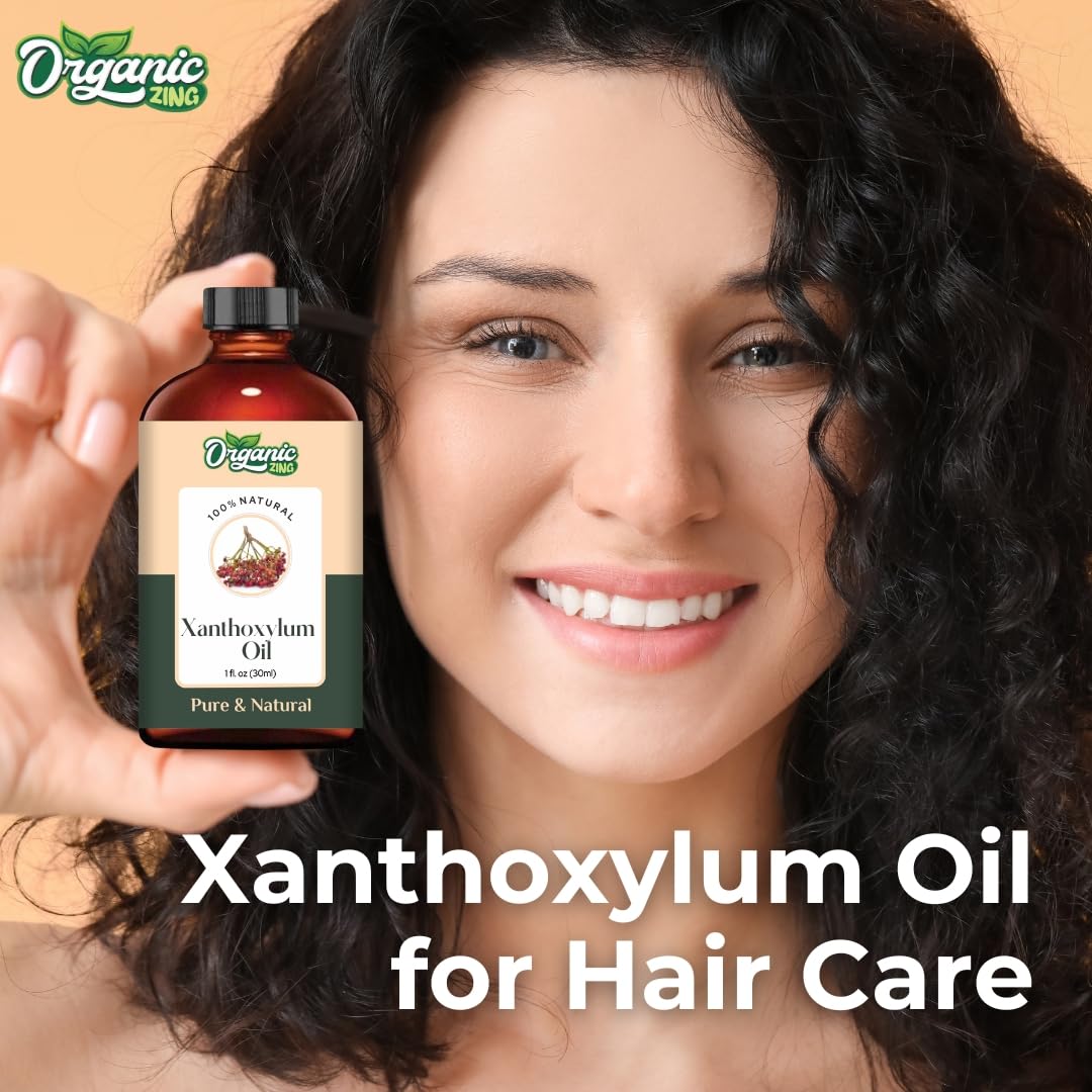 Organic Zing Xanthoxylum (Zanthoxylum) Oil | Pure & Natural Steam Distilled Essential Oil for Aroma, Diffusers & Massage | Grocsy