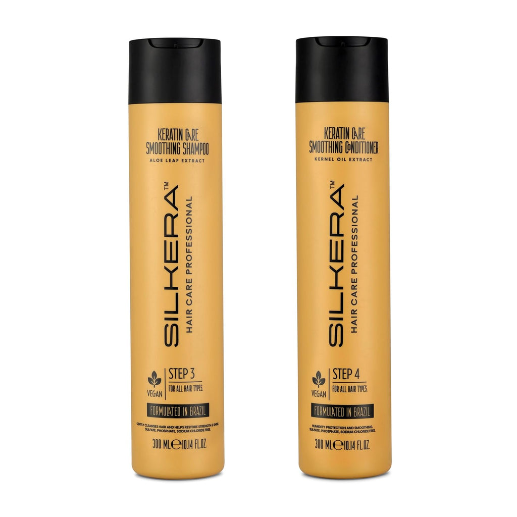 SILKERA Keratin Care Smoothing Conditioner & Shampoo Combo | Grocsy