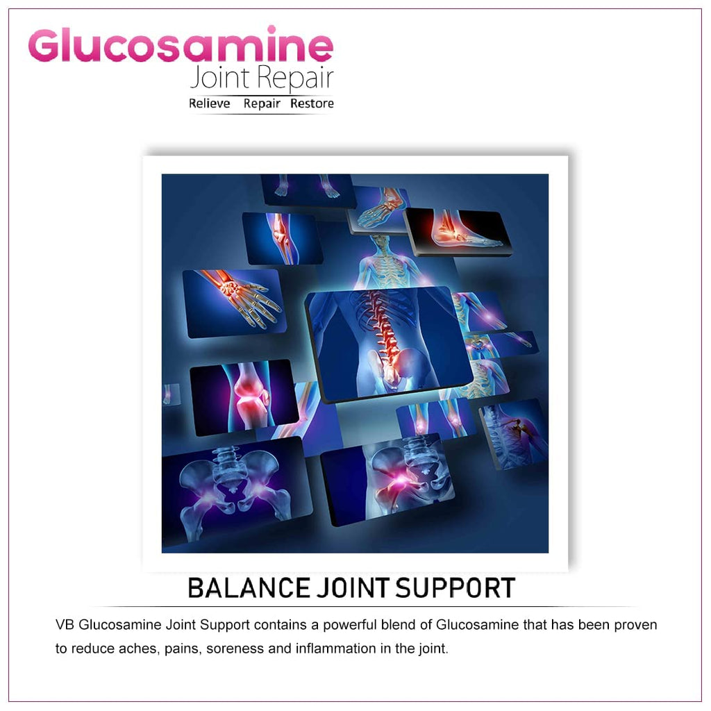 Vokin Biotech Glucosamine 1000mg, MSM 500mg & Chondroitin 500mg Support Joint Pain & Joint Strength (Glucosamine) | Grocsy