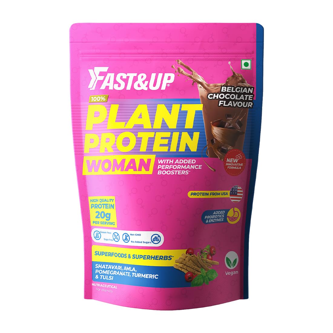 Fast&Up Plant Protein for Women with Superfoods & Superherbs | Grocsy