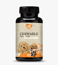 PetPetals Chewable Skin & Coat Tablets for Dog with Omega 3 Algal DHA, Biotin and Vitamin C for Skin Health & Shiny Coat | Chicken Flavour | Grocsy