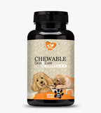 PetPetals Chewable Skin & Coat Tablets for Dog with Omega 3 Algal DHA, Biotin and Vitamin C for Skin Health & Shiny Coat | Chicken Flavour | Grocsy
