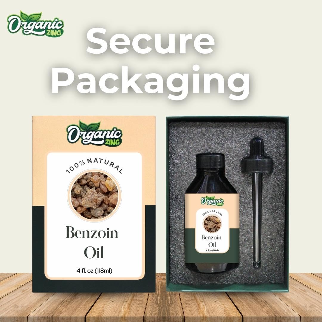 Organic Zing Benzoin (Styrax Benzoin) Oil | Pure & Natural Essential Oil for Skincare, Aroma & Diffusers | Grocsy