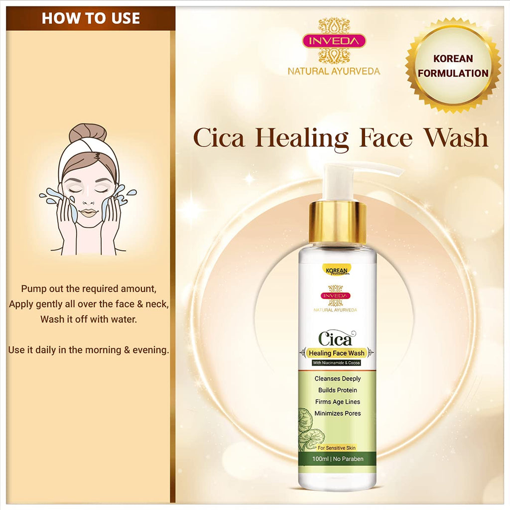 Inveda Cica Healing Face Wash | Grocsy