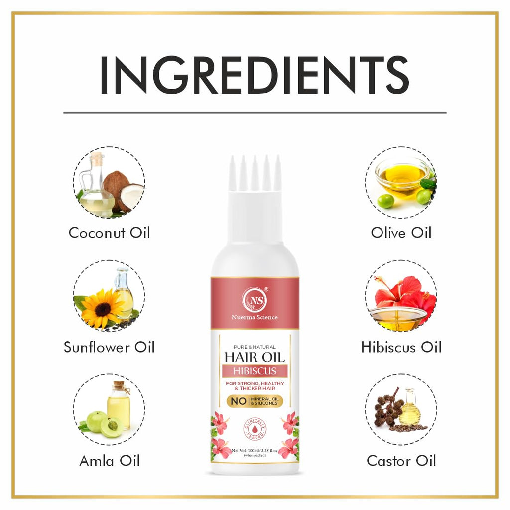 Nuerma Science Hibiscus Hair Oil for Stronger Hair | Grocsy